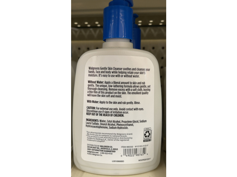 Walgreens Gentle Skin Cleanser, 16 fl oz/473 mL