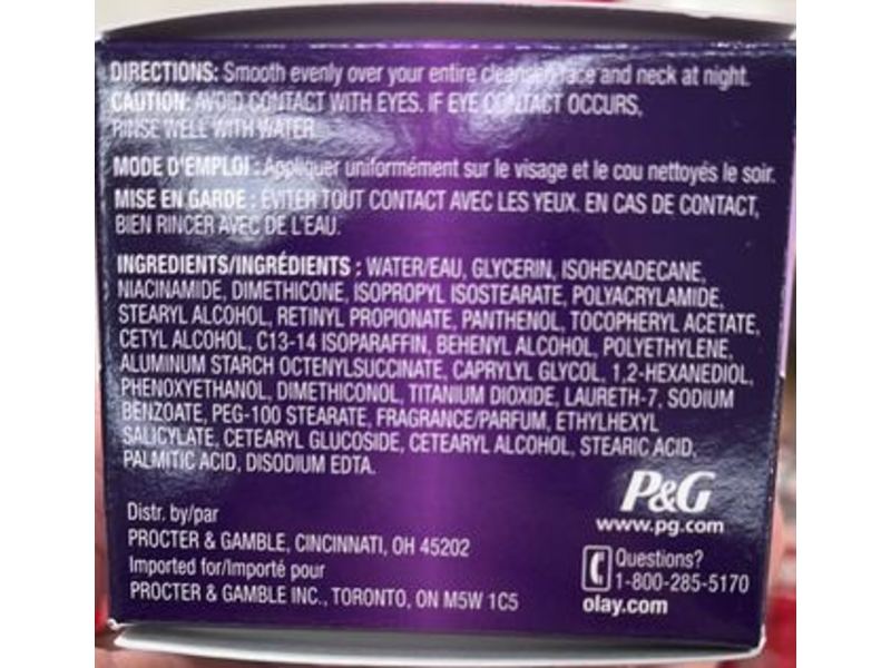 Olay Anti-Rides Replenishing Night Cream, 2.0 oz/56 g