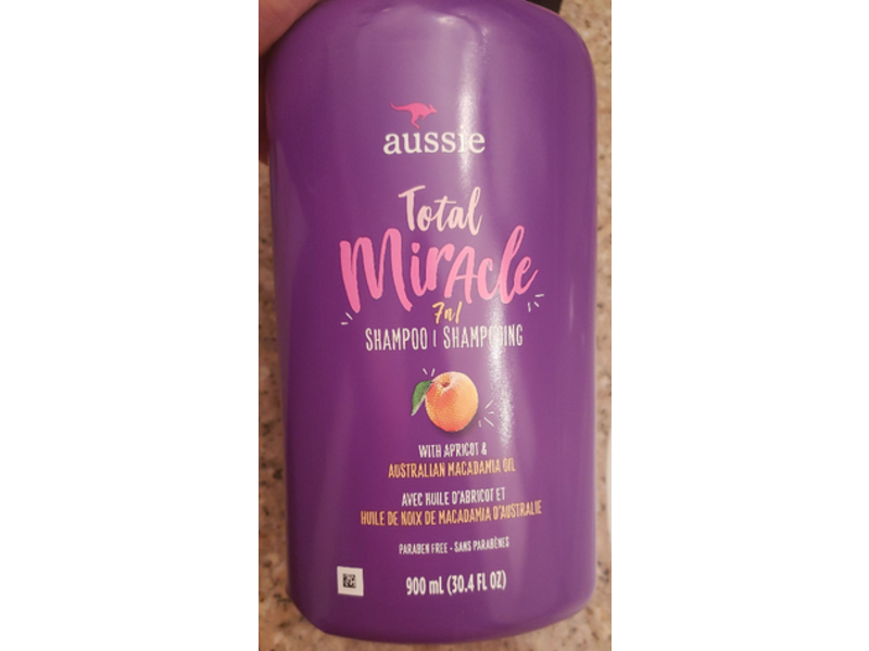 Aussie Total Miracle 7 In 1 Shampoo, Apricot & Australian Macadamia Oil, 30.4 fl oz/900 mL, Pack Of 4