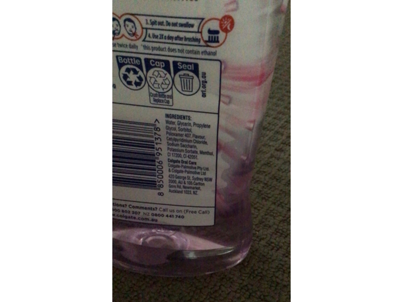 Colgate Max Fresh Mouth Wash, Strawberry, 1 L