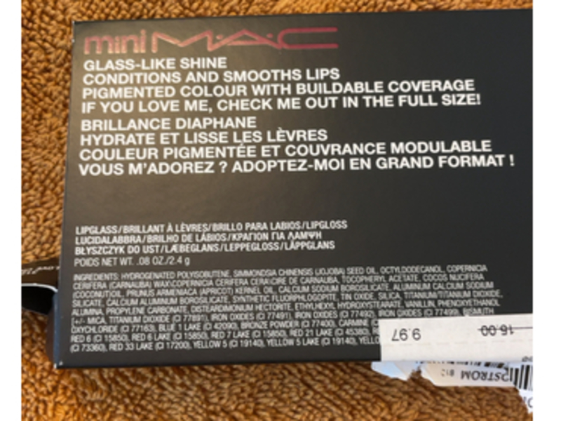 M.A.C Mini Lipglass, Love Child, 0.08 oz/2.4 g