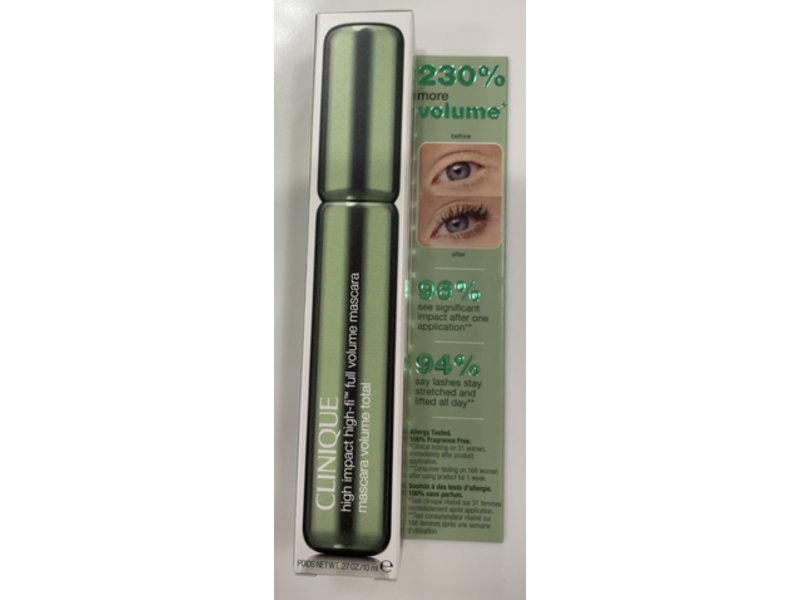 Clinique High Impact High-Fi VolumeMascara, 01 Intense Black, 0.27 oz/10 mL