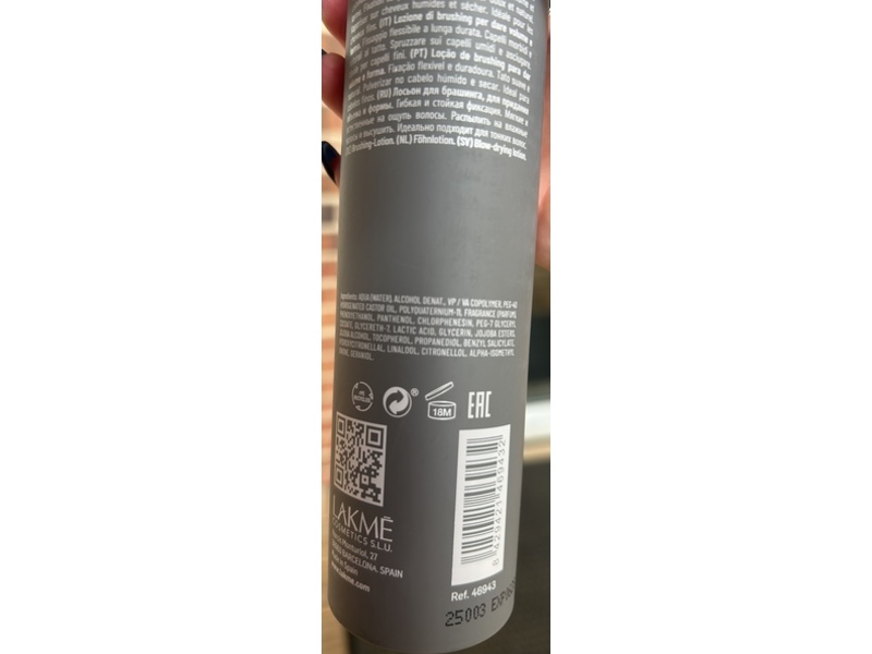 Lakme K Styling Shape Brushing Lotion, Medium Hold 2, 10.2 fl oz/300 mL