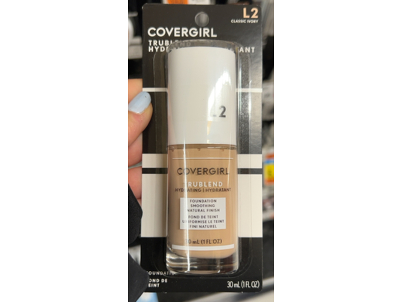 Covergirl Trublend Hydrating Smoothing Natural Finish Foundation, L2 Classic Ivory, 1 fl oz/30 mL