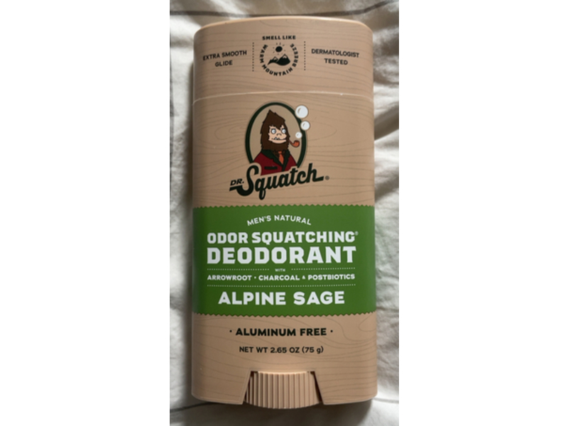 Dr. Squatch Men's Natural Odor Squatching Deodorant, Alpine Sage, 2.65 oz/75 g, Pack Of 3