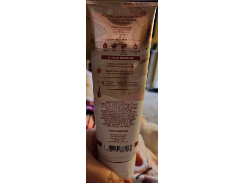 Bath & Body Works Bright Christmas Morning Ultimate Hydration Body Cream, Shea Butter, Hyaluronic Acid, 8 oz/226 g