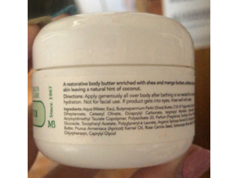 Mario Badescu Skincare Body Butter, Coconut, 1 oz/28 g