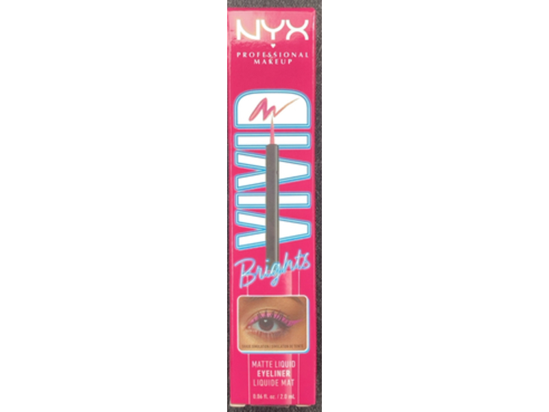 NYX Vivid Brights Matte Liquid Liner, Don't Pink Twice, 0.06 fl oz