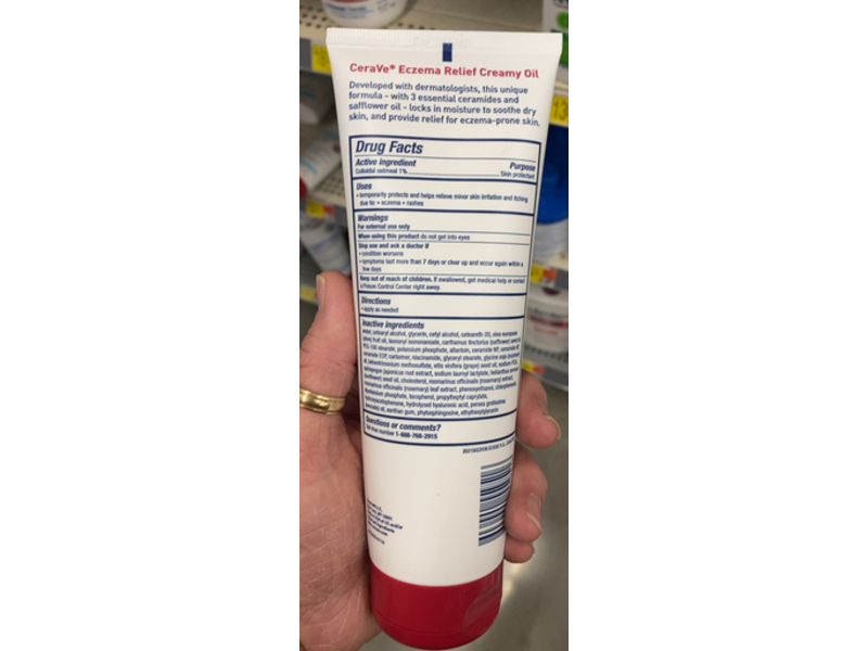 Cerave Eczema Relief Creamy Oil, Colloidal Oatmeal, 8 fl oz/236 mL