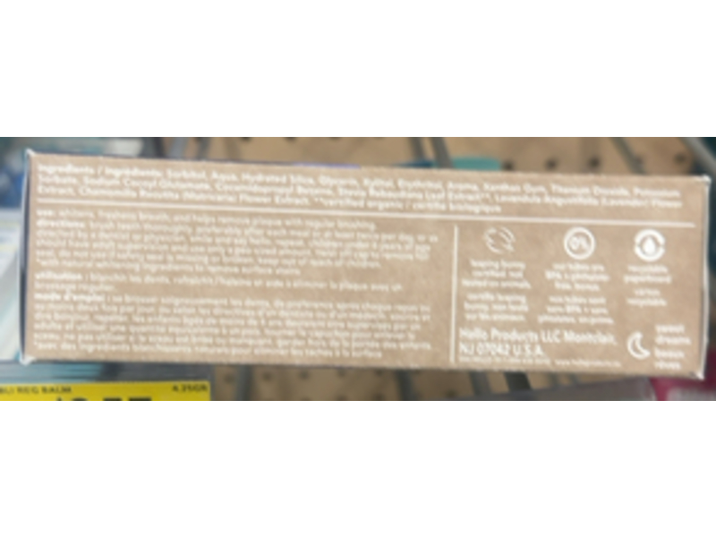 Hello Good Night Fluoride Free Toothpaste, Chamomile + Lavender, 62 mL