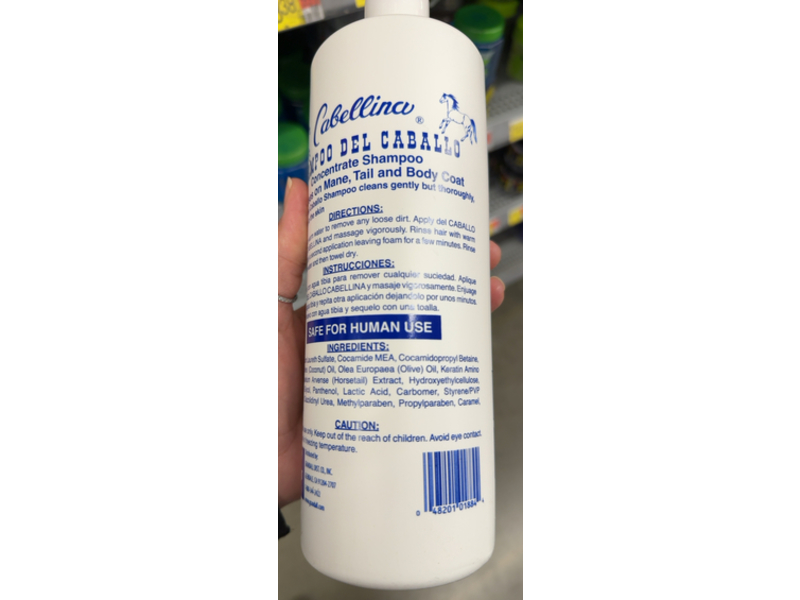 Cabellina Caballo Shampoo Del, 32 fl oz/0.95 L