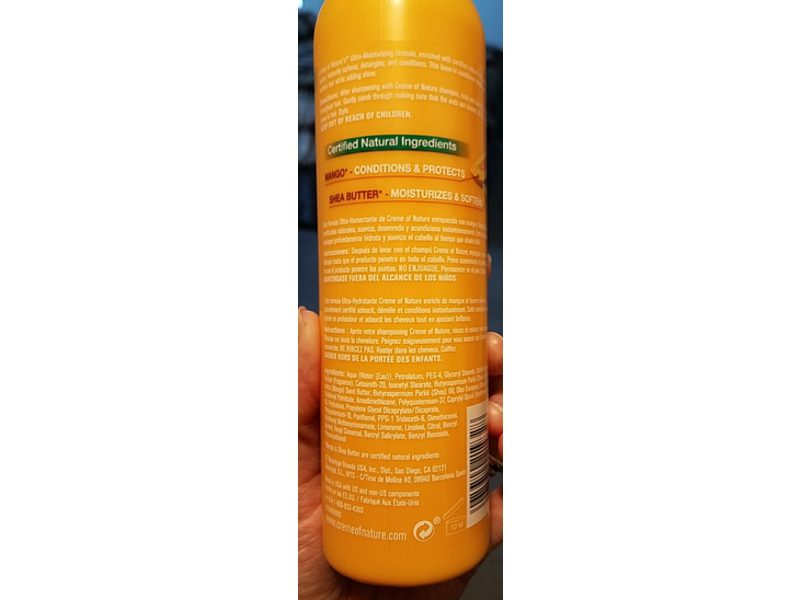 Creme of Nature Ultra Moisturizing Leave-in Conditioner, Mango & Shea Butter, 8.45 fl oz/250 mL