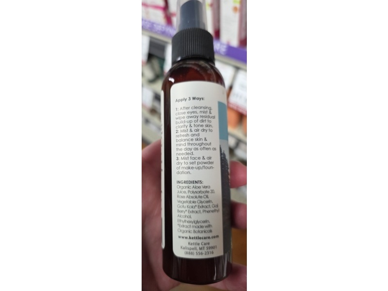 Kettle Care Botanicals Rejuvenating Rose Toner, Goji Berry + Aloe Vera, 4 fl oz/115 mL