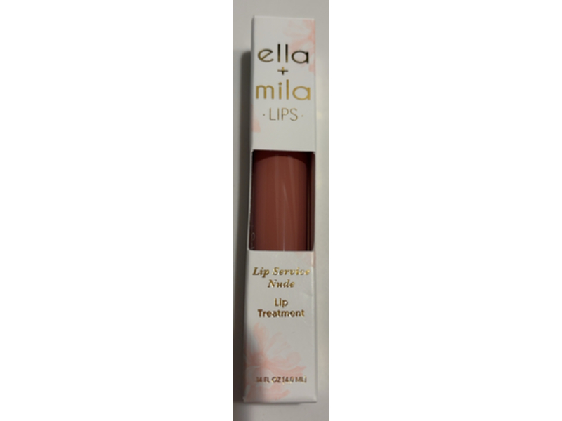 Ella+Mila Lip Treatment Liquid Lipstick, Lip Service Nude, 0.14 fl oz/4.0 mL