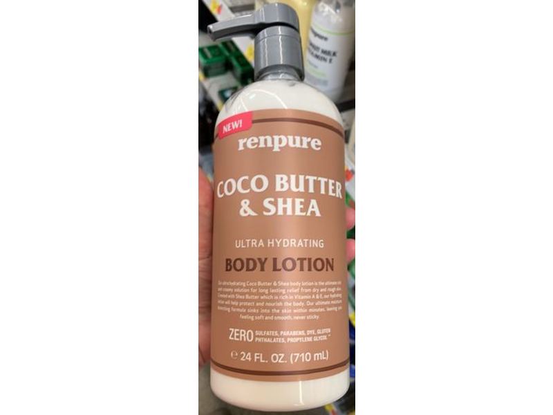 Renpure Ultra Hydrating Body Lotion, Coco Butter & Shea, 24 fl oz/710 mL