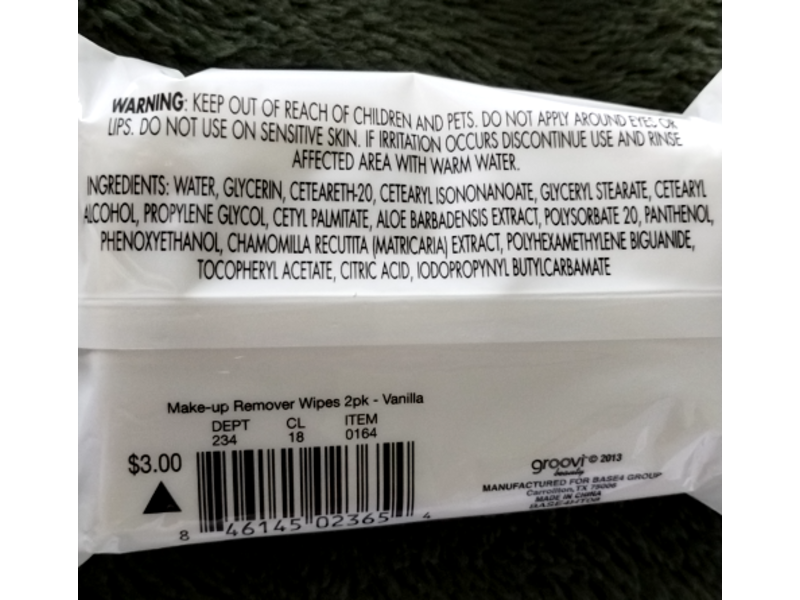 Spa Perfect Make-Up Remover Wipes, Vanilla Sugar Cookie, 15 Count