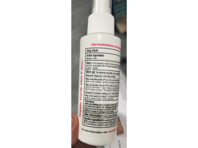 Stopain Clinical Maximum Performance Pain Relief Spray, 4 fl oz/118 mL