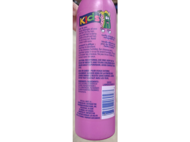 Kids Spray On Detangler, Watermelon, 8 fl oz/236 mL