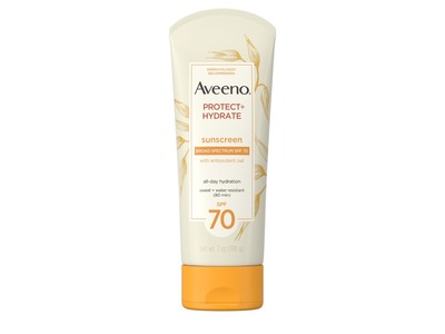 Aveeno Protect + Hydrate Moisturizing Sunscreen Lotion, SPF 70, 7 oz/198 g