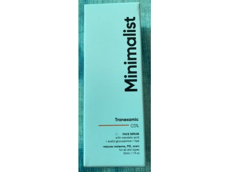 Minimalist Tranexamic 3% Acid Face Serum, Mandelic Acid, 1 fl oz/30 mL