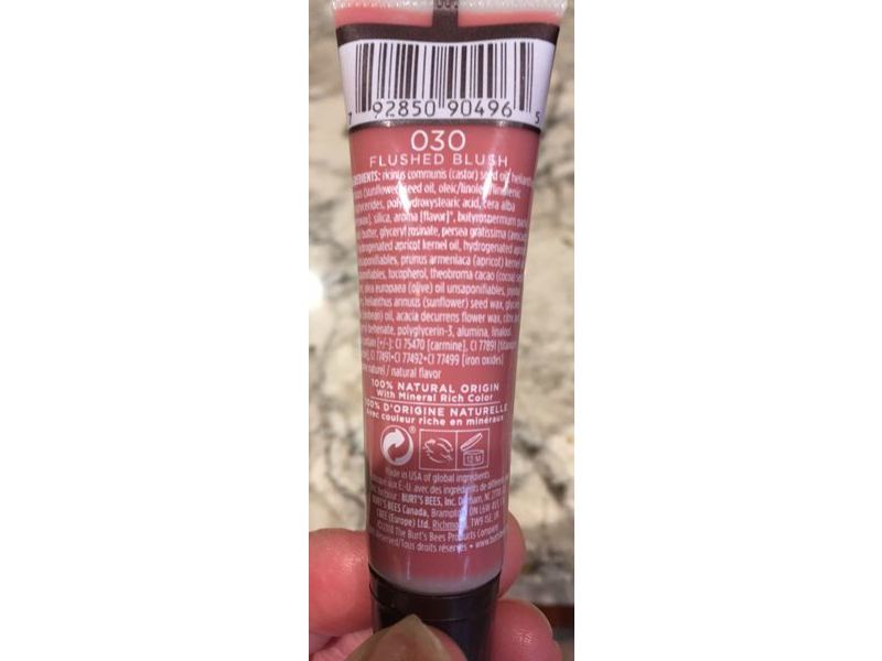 Burt's Bees Lip Gloss, 030 Flushed Blush, 0.5 oz/14 g