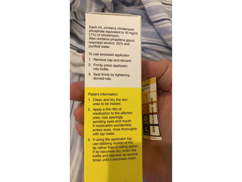 Clindamycin Phosphate Topical Solution USP 1%, 60 mL Fougera (RX)