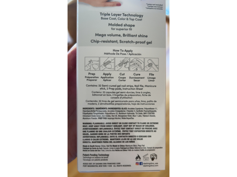 Dashing Diva Glaze Semi-Cured Gel Nail Strips, 32 Count