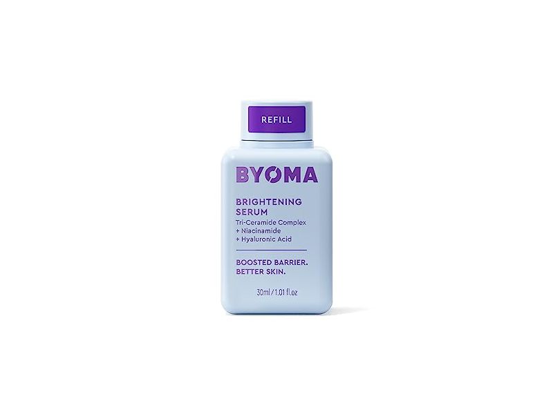 Byoma Brightening Serum Refill, Tri-Ceramide Complex + Niacinamide + Hyaluronic Acid, 1.01 fl oz/ 30 mL