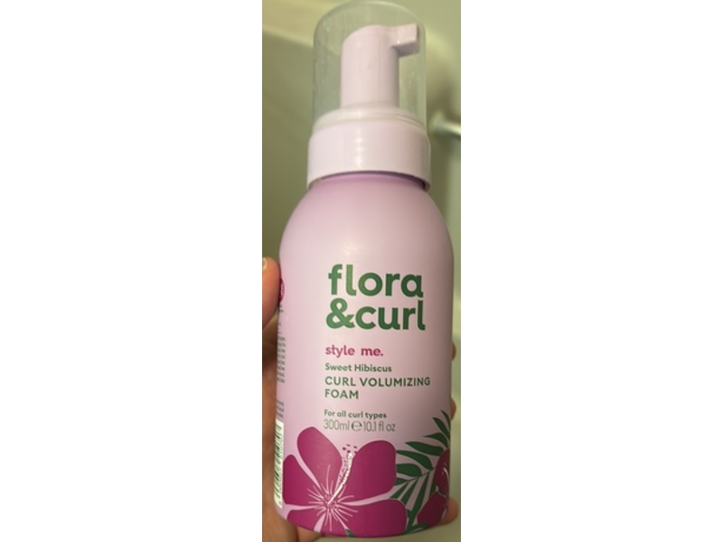 Flora & Curl Style Me Curl Volumizing Foam, Sweet Hibiscus, 10.1 fl oz/300 mL