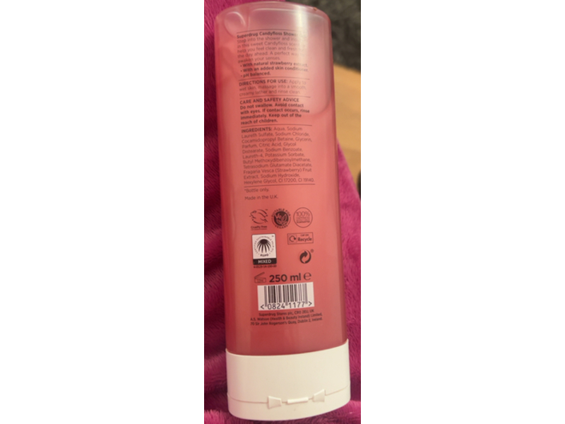 Superdrug Fruity Shower Gel, Candy Floss, 8.5 fl oz/250 mL