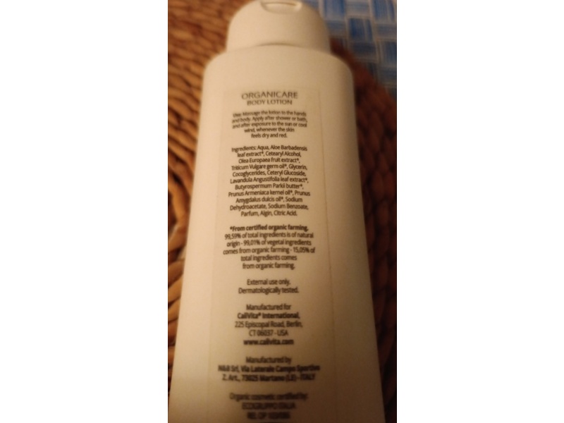 CaliVita Cosmetics Organi Care Body Lotion, 250 mL