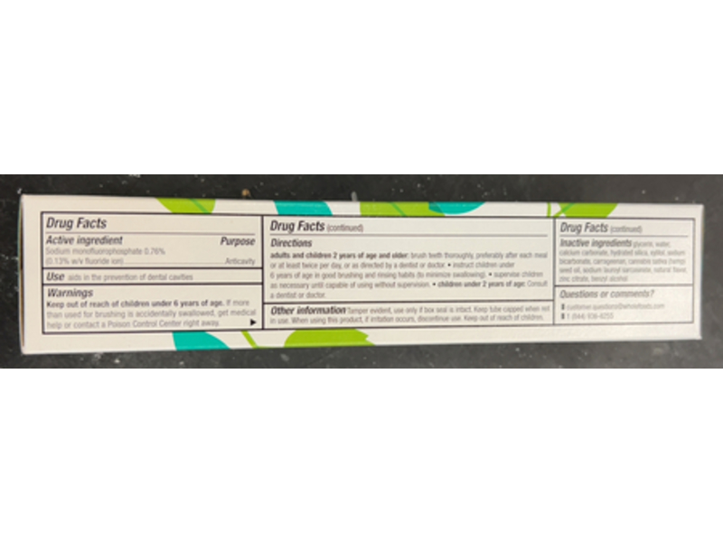 365 Whole Foods Market Spearmint Toothpaste, Hemp Seed Oil, 5.5 oz/156 g