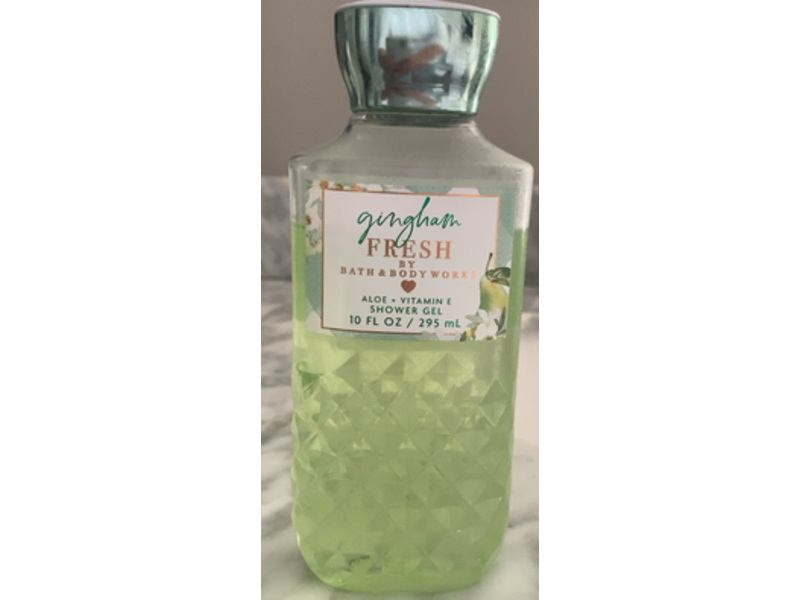 Bath & Body Works Gingham Fresh Shower Gel, Aloe+Vitamin E, 10 fl oz/295 mL