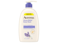 Aveeno Stress Relief Body Wash, Sensitive Skin, Prebiotic Oat + Lavender, 33 fl oz/975 mL - thumbnail 1