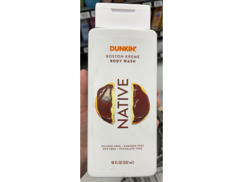 Native Dunkin' Body Wash, Boston Kreme, 18 fl oz/532 mL