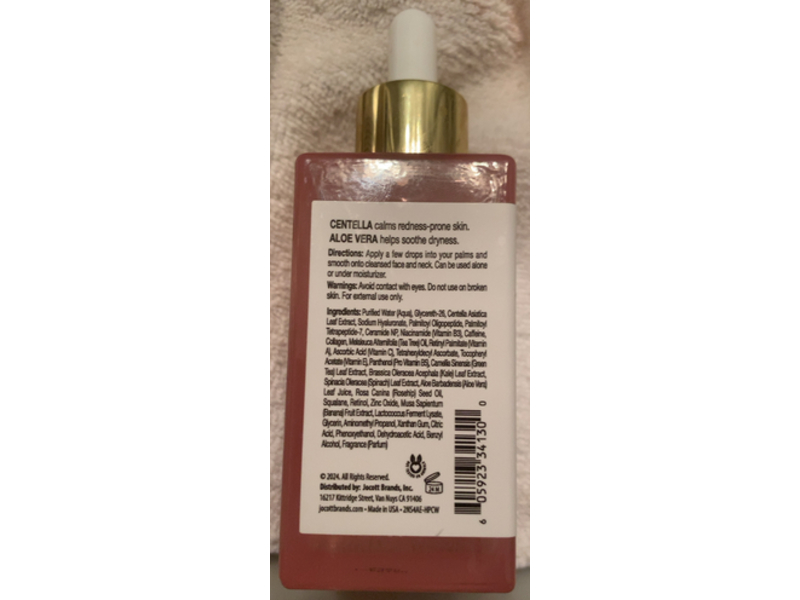 Valjean Labs Redness Relief Facial Serum, Centella+Aloe Vera, 2 fl oz/59 mL