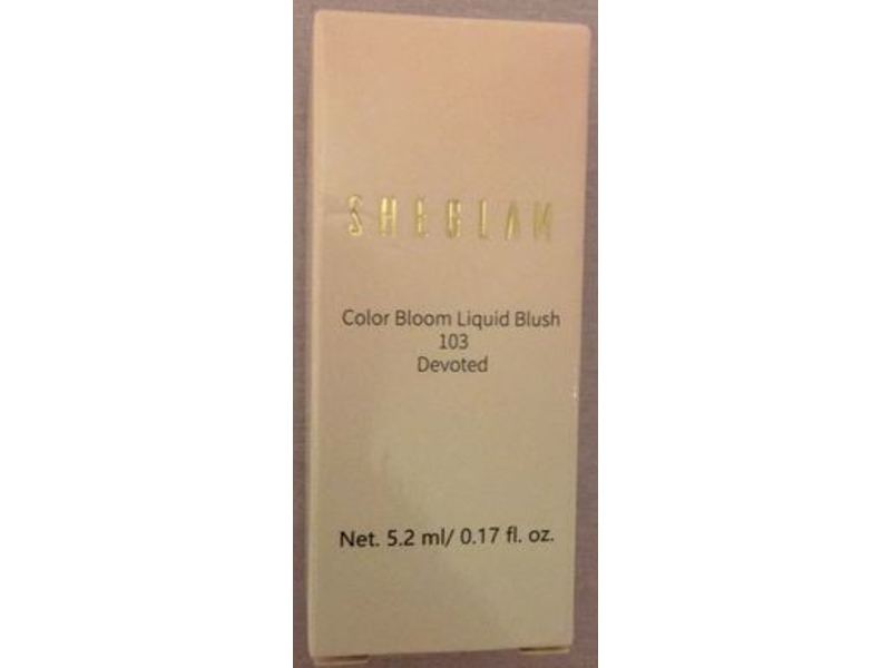 She Glam Color Bloom Liquid Blush, 103 Devoted, 0.17 fl oz/5.2 mL