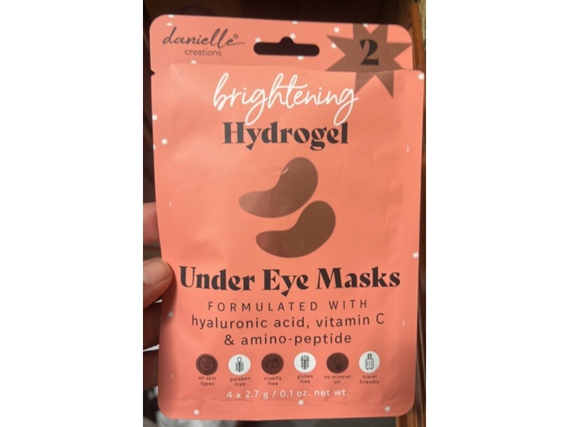 Danielle Creations Brightening Hydrogel Eye Masks, 0.1 oz/2.7 g, 2 Pairs