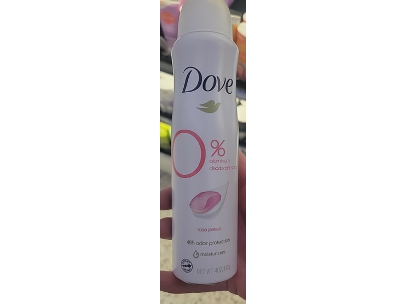 Dove Deodorant Spray, Rose Petals, 4 oz/113 g
