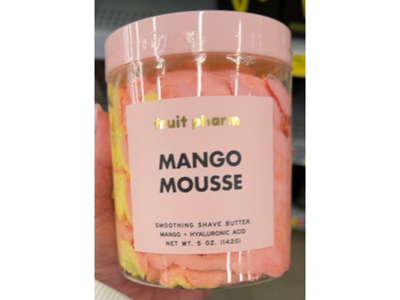 Fruit Pharm Mango Mousse Smoothing Shave Butter, Mango + Hyaluronic Acid, 5 oz/142 g
