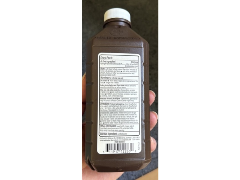 Walgreens Hydrogen Peroxide, 16 fl oz/473 mL