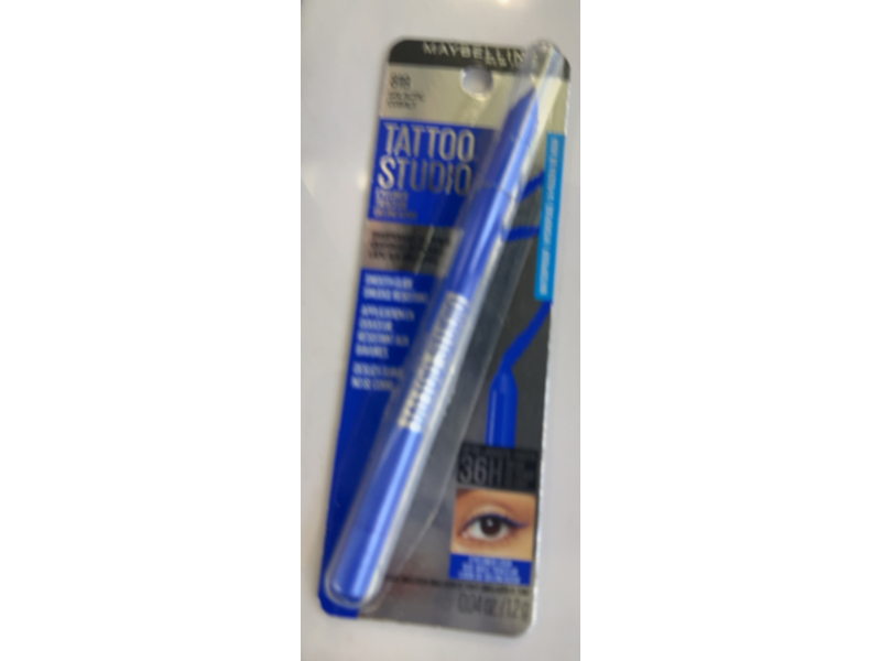 Maybelline New York Tattoo Studio Sharpenable Gel Pencil Waterproof Eyeliner, 819 Galactic Cobalt, 0.04 oz/1.2 g