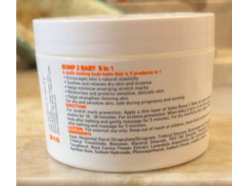 Visha Skincare 5 In 1 Bump 2 Baby & Body Balm, 10 oz
