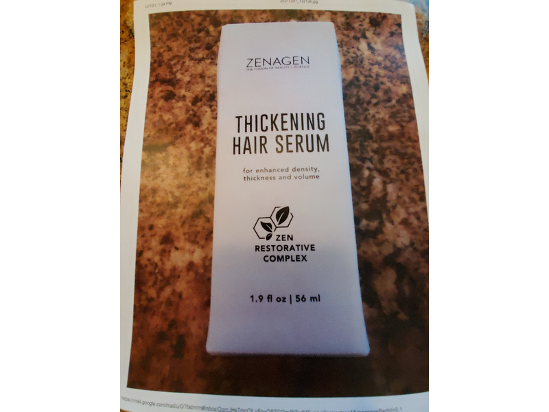 Zenagen Thickening Hair Serum, 1.9 fl oz/56 mL