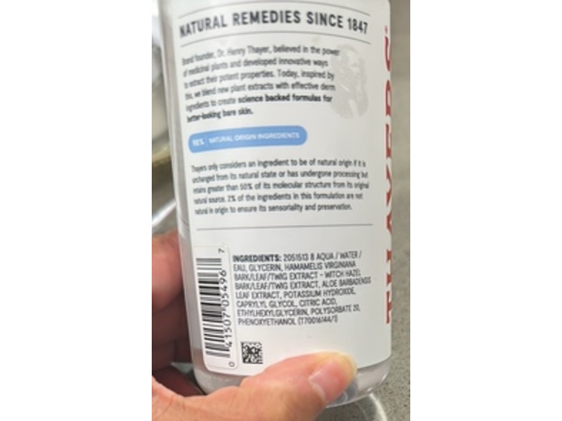 Thayers Facial Toner, Unscented, 12 fl oz/355 mL