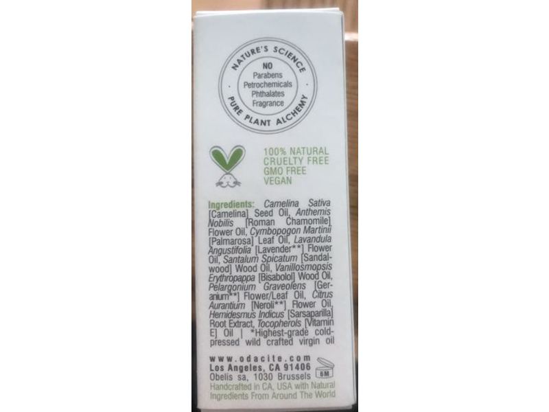 Odacite Pure Elements Camelina Chamomile Facial Serum, 0.17 oz/5 mL