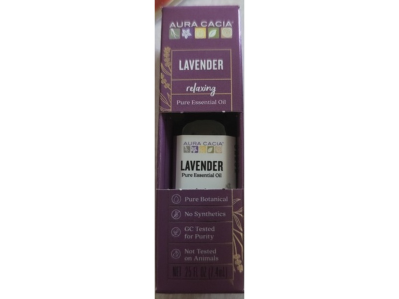 Aura Cacia Relaxing Pure Essential Oil, Lavender, 0.25 oz/7.4 mL