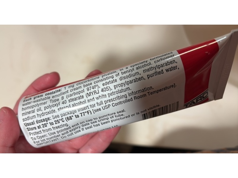 Clocortolone Pivalate Cream 0.1%, 90 g, Taro (Rx)