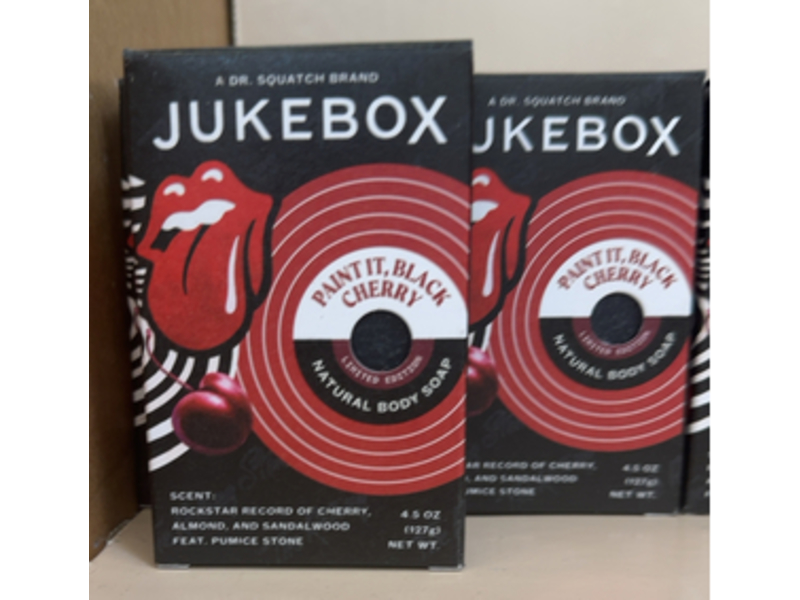 Dr Squatch Brand Jukebox Natural Body Soap, Paint It + Black Cherry, 4.5 oz/127 g