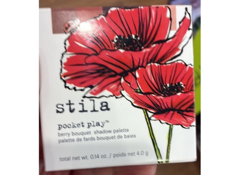 Stila Pocket Play Shadow Palette, Berry Bouquet, 0.14 oz/4.0 g